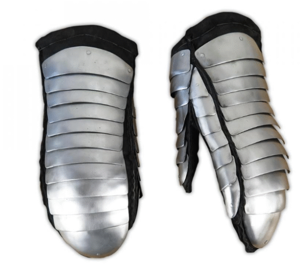 Brigandine-and-splint mittens
