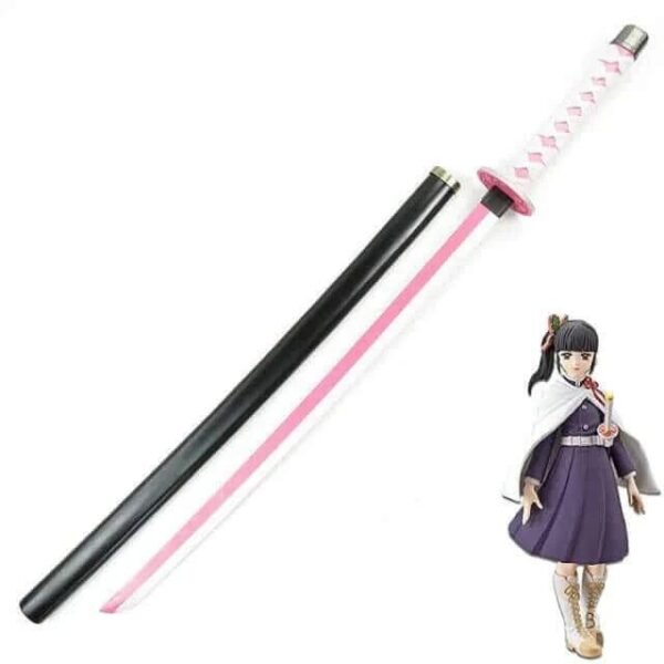 Kanao Tsuyuri Pink Nichirin Katana Sword – Demon Slayer Metal Replica with Flower Guard