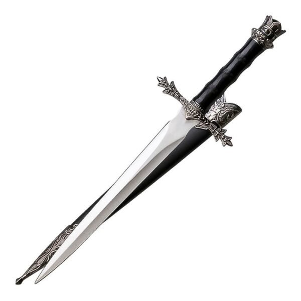 13.5” Fantasy Historical Short Sword King Arthur Collectors Knife with Scabbard-Satin Finish